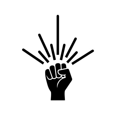 Clenched fist power burst icon | Premium AI-generated vector