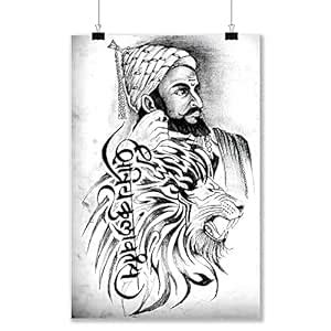 wallpics® Chhatrapati Shivaji Maharaj Waterproof Vinyl Sticker Poster ...