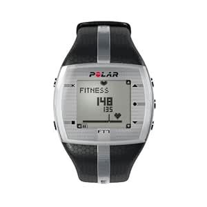 Polar FT7 Heart Rate Monitor Watch Strap, Mens M, (Black/Silver ...