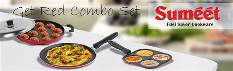 Buy Sumeet 2.6mm Thick Non-Stick Get Red Combo set (Dosa Tawa – 26.5cm ...
