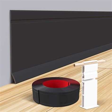 Amazon.com: Raycity Rubber Baseboard Trim - 4 Inch x 60 Feet Vinyl Base ...