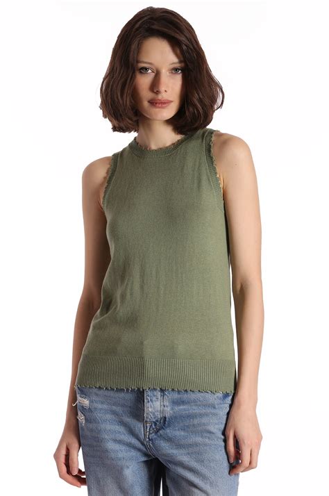 Cotton Cashmere Frayed Tank – Minnie Rose