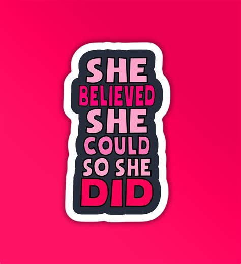 She Believed | Laptop - Mobile Sticker – Peeekaboo