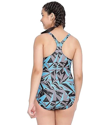 Buy Speedo Hyper Boom Allover Racerback Black-Bolt-Dove Grey Swimwear ...