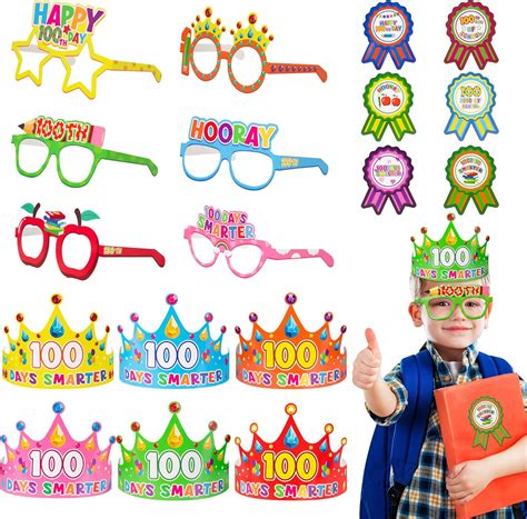 Buy 192 Pcs 100th Day of School Awards Set, 36 Pack Happy 100th Days of ...