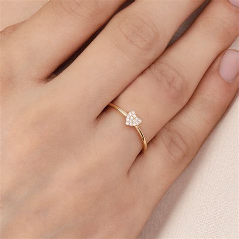 Mini Heart Gold Plated 925 Sterling Silver Ring – Zavya