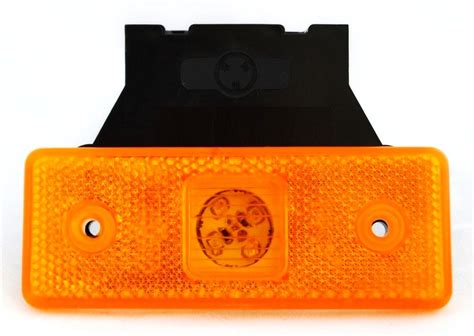 Buy 8 pieces orange amber 24V side outline marker 4 LEDs lights with ...