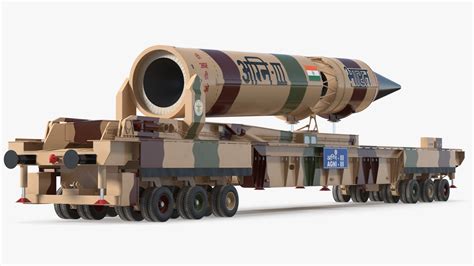 Indias Ballistic Missile Defence System Agni III 3D Model - TurboSquid ...
