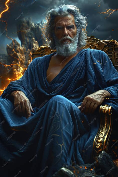 Mighty Ruler Zeus Greek god of heavens thunder and lightning ruler of ...