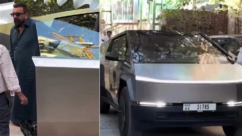 Sanjay Dutt Spotted in ₹5 Crore Imported Tesla Cybertruck | EVFY