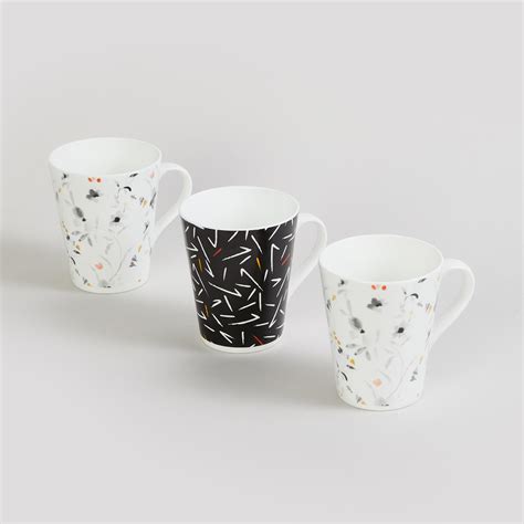 Buy Mandarin Modern Retreat Bone China Mug - 340ml - Set of 3 from Home ...