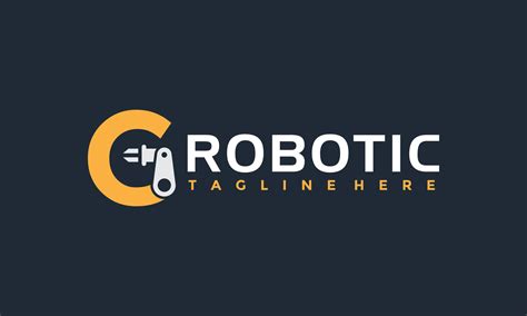 initials G robot arm logo 22388572 Vector Art at Vecteezy