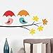 Decals Design 'Birds Under Umbrella' Wall Sticker (PVC Vinyl, 25 cm x ...