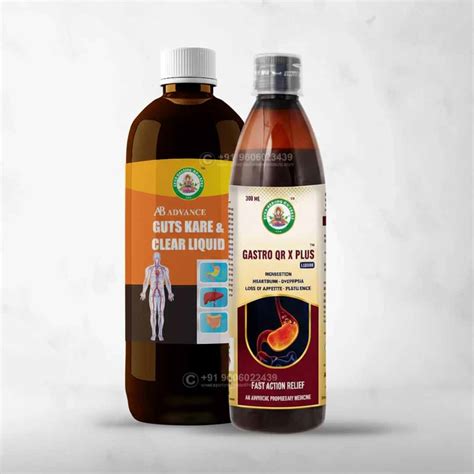 AB Advance Guts Kare & Clear Liquid and Gastro QR X Plus Combo – Ayur ...