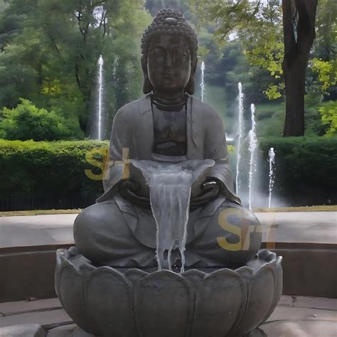 Swarnhouse Buddha Lotus Water Fountain with Light, 91 cm, Decorative ...