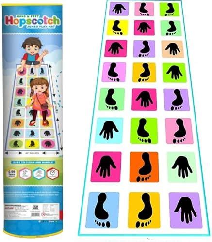 Kids Floor Activity Mat, Hands and Feet Learning Game, Colorful ...