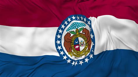 State of Missouri Flag Seamless Looping Background, Looped Bump Texture ...