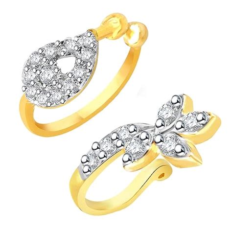 Buy Yellow Chimes A5 Grade American Diamond Traditional Gold Plated ...