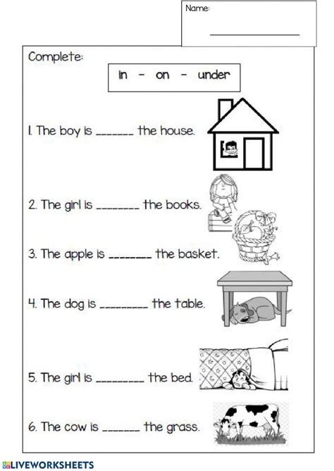 Image result for Preposition Matching Worksheet