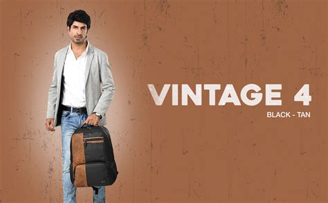 Gear Vintage 4 19"/28L anti theft faux leather Medium Water Resistant ...