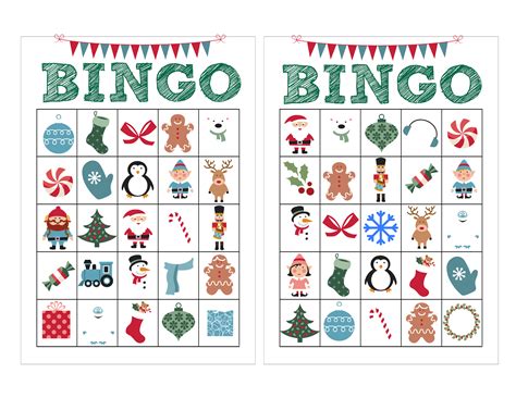 Printable Holiday Bingo Cards - Printable Templates