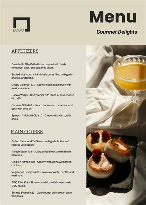 Create a Free Printable Menu 的图像结果