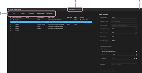 M2 Live | Help Guide | Structure of the [System Settings] Screen