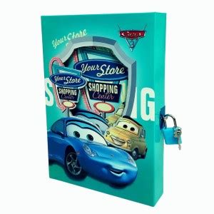 KARBD McQueen Greenish Your Store Cartoon Racing Cars Secret Lock Diary ...