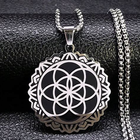 Sacred Geometry Metatron Cube Angel Seal Archangel Necklace For Women ...