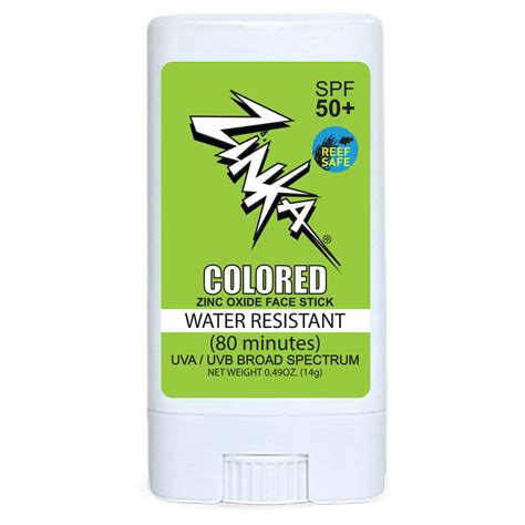 Zinka Neon Green Zinc Oxide Face Stick Spf 50 Water | Desertcart INDIA
