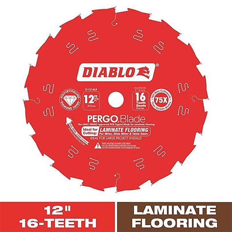 Diablo - D1216LF - Pergo Blade 12 in. D X 1 in. Laminate Flooring PCD ...