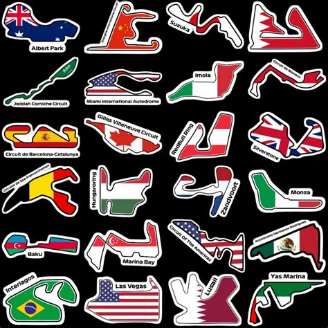 F1 Circuits Sticker Pack – 1lessidiot