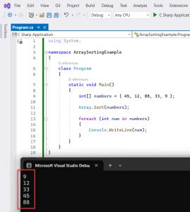 Image result for Arrange Array Elements C