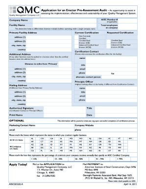 Aisc Erector Quality Manual - Fill and Sign Printable Template Online