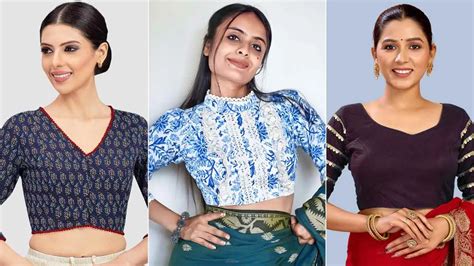 7 Latest 3/4th Blouse Sleeve Designs For Cotton Sarees | Herzindagi