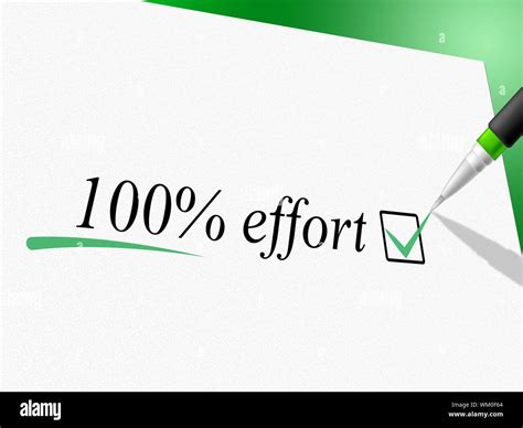 Hundred Percent Effort Meaning Elbow Grease And Force Stock Photo - Alamy