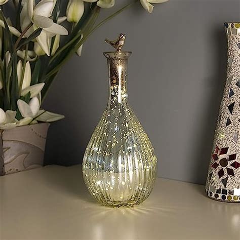 Buy Homesake® Mercury Silver Ovoid Bottle 20 LED Star String Lights ...