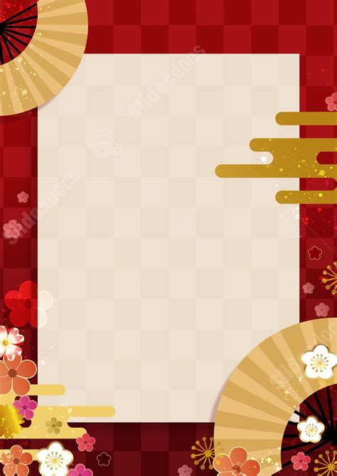 Japanese Border Page Border And Printable Background in Word - Slidesdocs