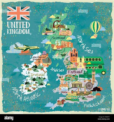 United kingdom tourist attractions map - Touristvisitorguides.com