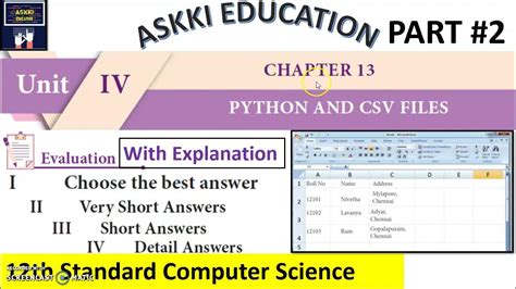 Image result for 12th Standard CS Chapter 13 CSV Program