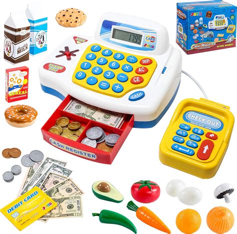 Buy JOYIN Pretend Play Calculator Cash Register, Kids Cash Register ...