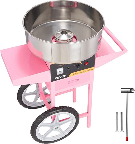 VEVOR Electric Cotton Candy Machine Cart, 1000W Commercial Floss Maker ...