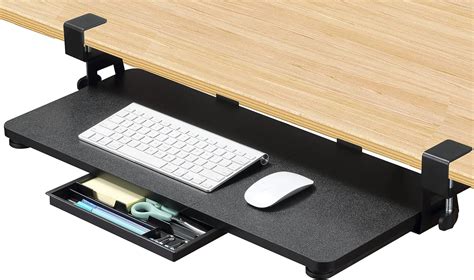 Buy ETHU Keyboard Tray Under Desk, 26.77 X 11.81 Large Size Keyboard ...
