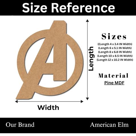 Buy Avengers Logo Cutout Marvel Wooden Design for DIY on cliths – Cliths