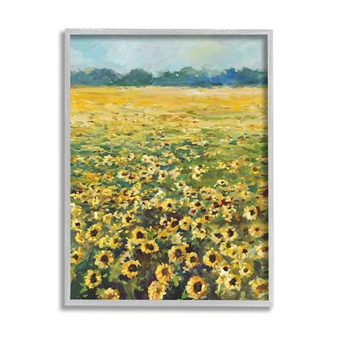 Stupell Home Decor Country Sunflower Field Landscape Framed Wall Art