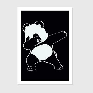 Swag Panda - White Framed Wall Hanging (8x12) Inch Paper Print - Quotes ...