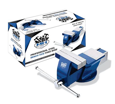 MK VICES Heavy Professional Steel Bench Vice Fixed Base (6inches ...