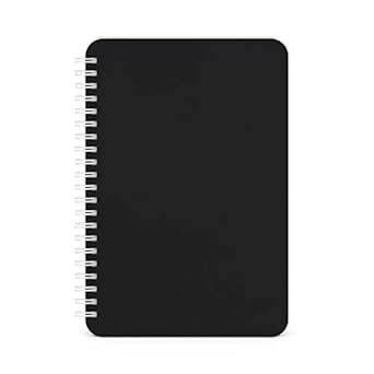 Roda | Desk Notebook (Black, Blank) - Spiral / Wire-o Bound - 120 Pages ...