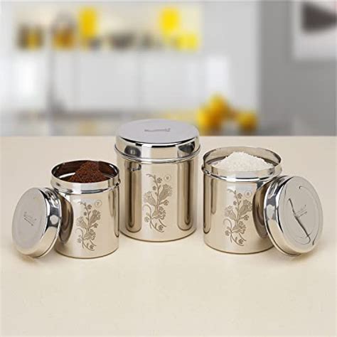 Sumeet Designer Stainless Steel Vertical Canisters/Ubha Dabba/Storage ...