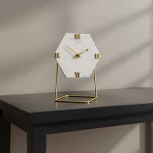 HOMEARTE INDIA Marble Desktop Clock, Antique Style Table Clock for Home ...